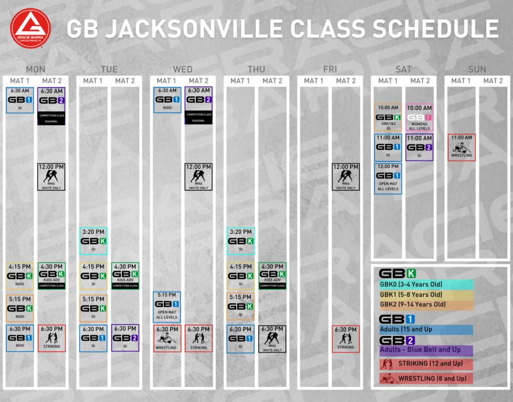 GB Jacksonville schedule 2026